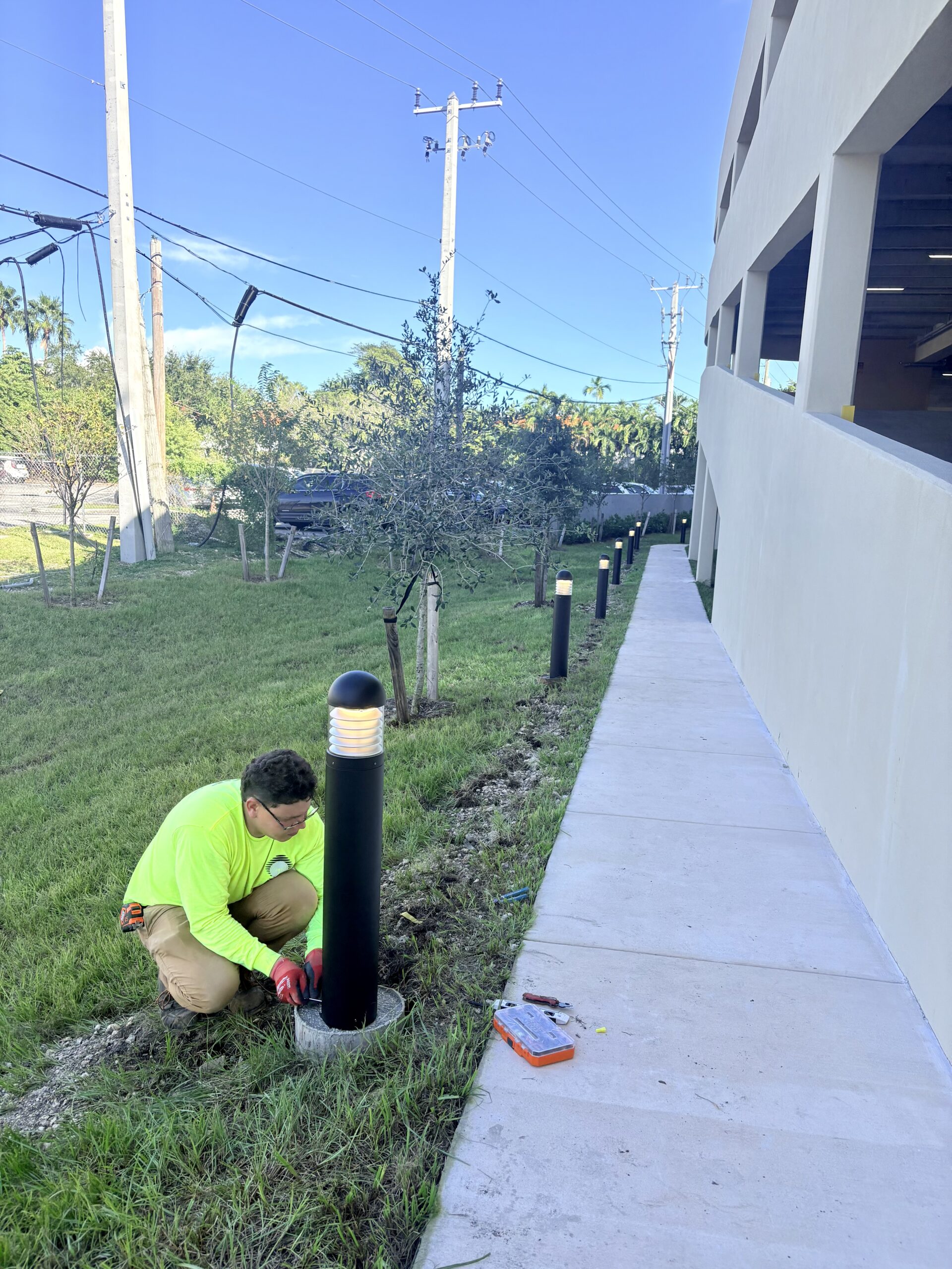 Site lighting installation