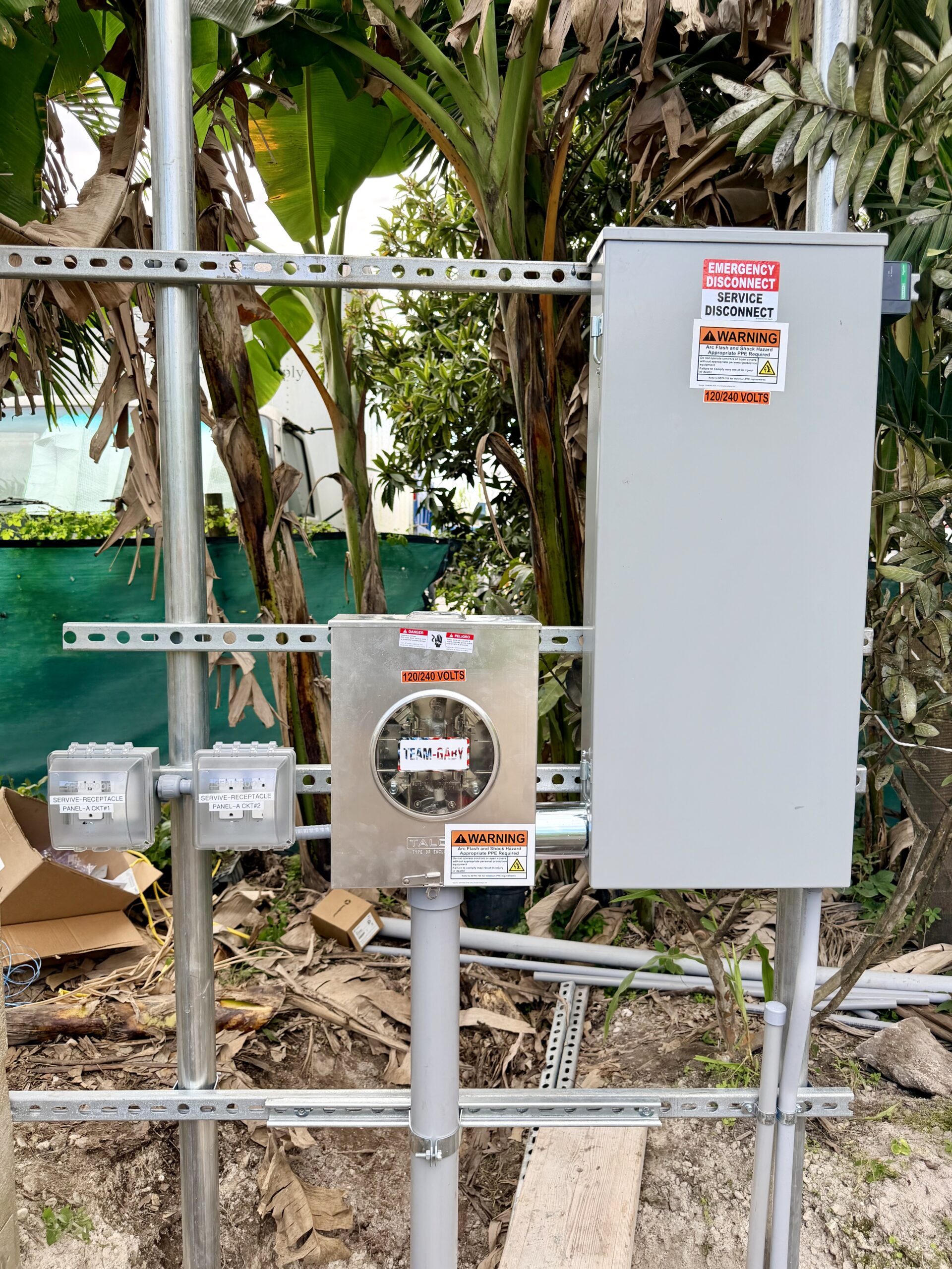 Service equipment installation